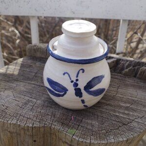 Art Pottery Honey Jar Pot  Hand Made